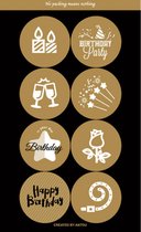 Sluitzegel Set Felicitatie - 24 stuks - stickers - sluitstickers - cadeaustickers - feestelijke sluitzegels - inpakken