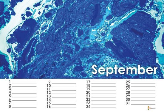 Idée cadeau ! | Calendrier d'anniversaire Art abstrait 35x24cm | Calendrier mural | Calendrier