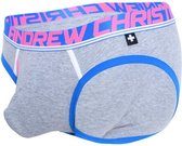 Andrew Christian Fly Tagless Brief 91740HGR w/ Almost Naked - Grijs | Maat S | Mannen slips | Heren slip | Heren ondergoed | Heren Slips | Ondergoed Heren