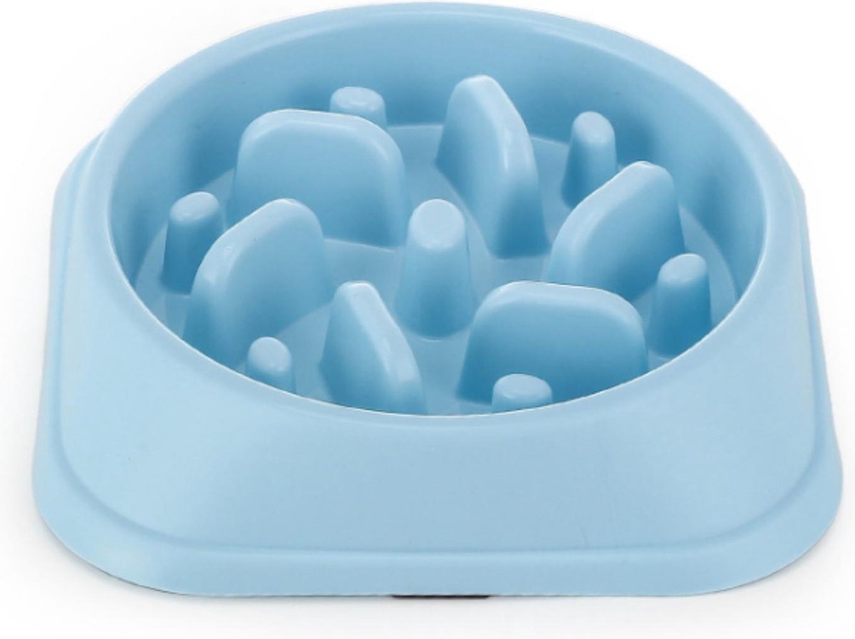 Slowfeeder Voerpuzzel blauw 20 CM Voerbak kat & Hond