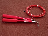 Royalbarzz® - Aluminium Speed Rope - Professioneel Springtouw | Verstelbaar | Volwassenen | Voor Calisthenics - Fitness - Crossfit en meer (rood)