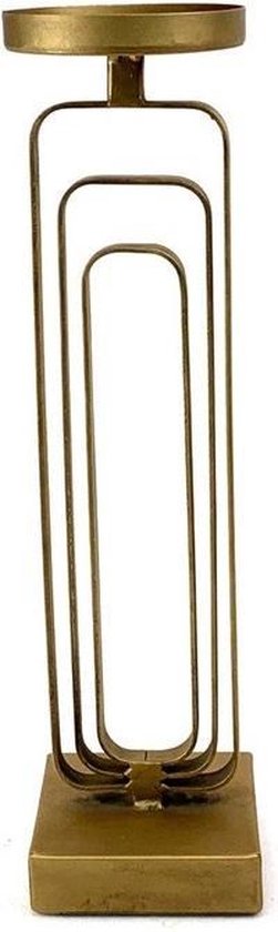 Candleholder Gold Metal 3 Bar - Maat M - Hoogte 54,5 cm