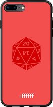 6F hoesje - geschikt voor iPhone 8 Plus -  TPU Case - D20 - Red #ffffff