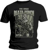 Five Finger Death Punch - War Soldier heren unisex T-shirt zwart - L