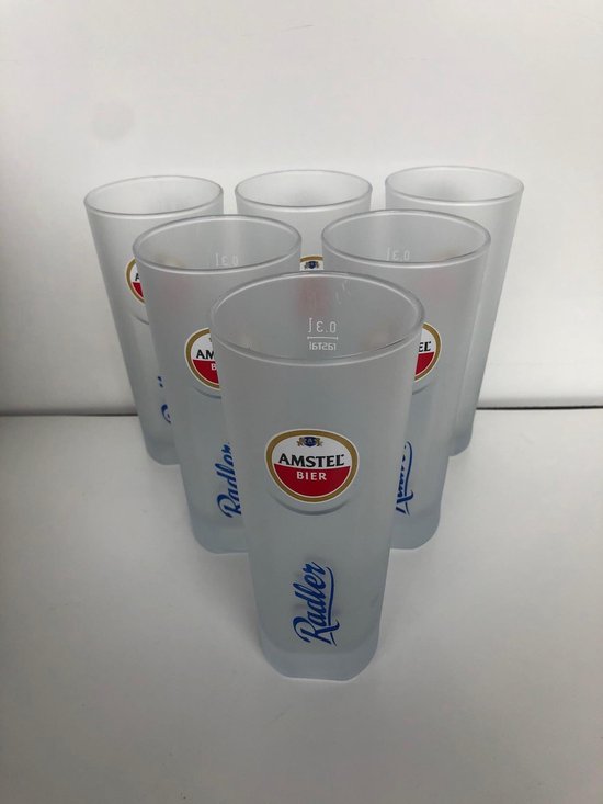 woestenij misdrijf niettemin Amstel radler frosted bierglas bierglazen doos 6x30cl bier glas glazen |  bol.com