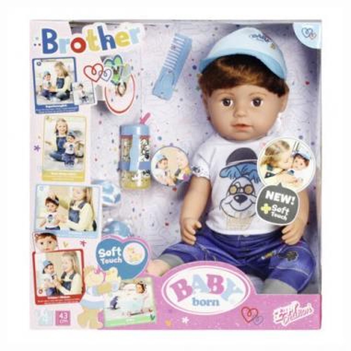 BABY born Soft Touch Broertje - Babypop - 43cm | bol.com