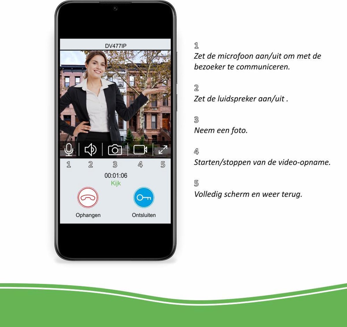 ELRO DV477IP3 Wifi IP Video Deur Intercom - 3 Appartementen - afbeelding 3