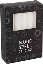 Magic Spell Kaarsen Geluk (Wit - 12 stuks) - 1cm x 10cm