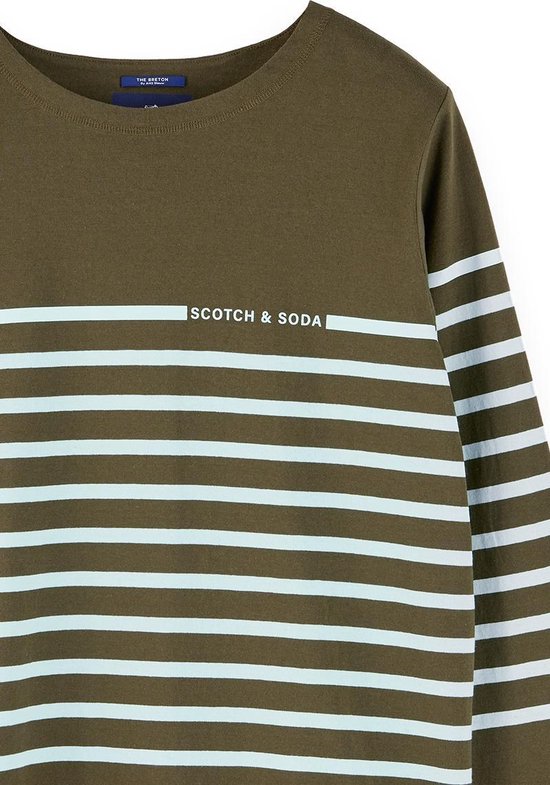 Scotch, T-shirt met bretonse streep en lange mouwen - Heren | bol.com