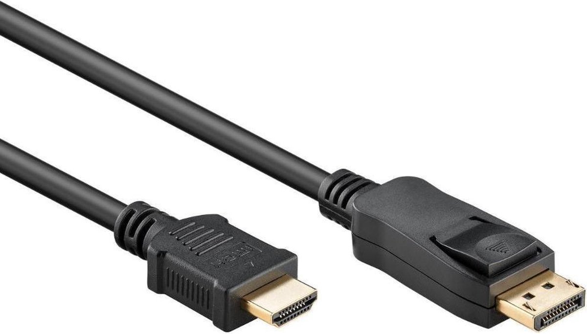 DisplayPort Naar HDMI Kabel | 4K Ultra HD | DP Cable | 2 meter | Zwart | Allteq
