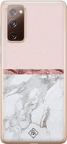 Samsung S20 FE hoesje siliconen - Rose all day | Samsung Galaxy S20 FE case | Roze | TPU backcover transparant