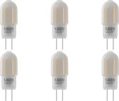 CALEX - LED Lamp 6 Pack - Burner - G4 Fitting - 1W - Dimbaar - Warm Wit 3000K - Wit - BSE