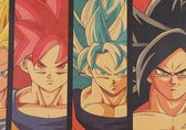 Dragon Ball Goku Super Saiyan Power Level Anime Vintage Poster 70x40cm