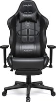 Bobby's Ergonomische Gamingstoel - Koolstofvezelleer - Game Stoelen - Bureaustoel - Voor Volwassenen - Ergonomisch - Gaming Chair - Zwart