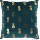 Kussenhoes Ananas/ Pineapple 45x45cm colonial blue