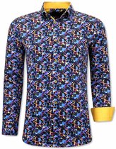Luxe Strijkvrije Heren Overhemden - 3065 - Groen/Zwart | bol