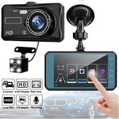 DrPhone DC6 Auto Dashcam Voor en Achter - Video Recorder FHD 1080p- 4 Inch Touchscreen - Loop Opname - G-sensor - Super groothoek – Bewegingsdetectie