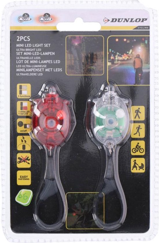 Dunlop Led-veiligheidsverlichting, rood en wit, voor nachtuitstapjes — afbeelding 2