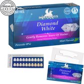 Diamond White | Teeth Whitening Strips - 56x Tandenbleek Strips - Tandenbleken -  Zonder Peroxide (0%)- 100% Vegan & Gluten Free - White Strips Tanden - Tandenbleekset - Ideaal Cadeau - Tropi