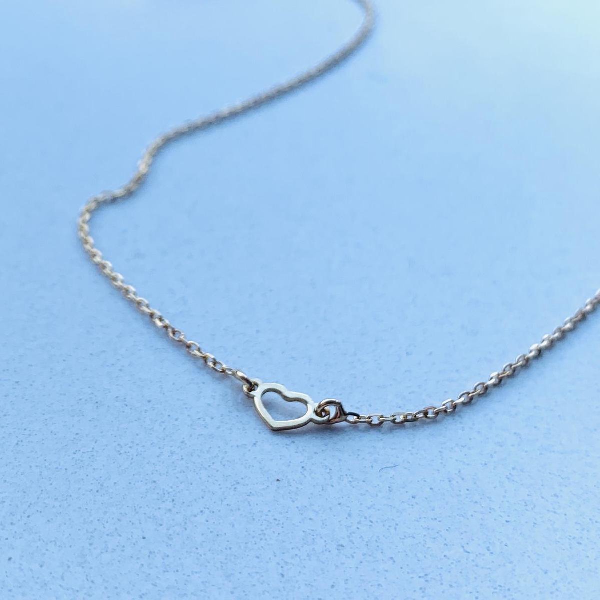 Collier hart goudkleurig AG925