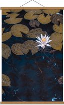 Schoolplaat – Waterlelies - 60x90cm Foto op Textielposter (Wanddecoratie op Schoolplaat)