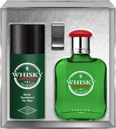 CADEAUTIP, Whisky Origin giftset met bijpassende Deodorant en Geldclip. (Fris/Kruidig)