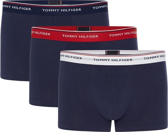 Tommy Hilfiger Boxershorts - Heren - 3-pack - Navy/Wit/Rood - Maat XL