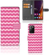Hoesje ontwerpen Geschikt voor Samsung Galaxy Note20 Ultra GSM Hoesje ontwerpen Waves Pink