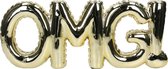 Ornament OMG Goud 34 X 4.5 X 14 - Decoratie voor in huis - Woonaccessoires - Woondeco - Gouden ballon letters