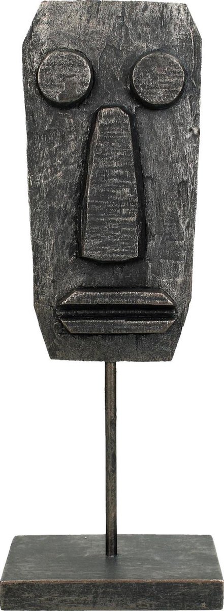 Wants&Needs Ornament Face Polyresin Zwart 11 X 8 X 31.5