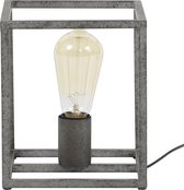 Vintage zilverkleurige metalen tafellamp