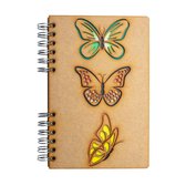 KOMONI - Duurzaam houten agenda - Gerecycled papier - 2022 - Vlinders