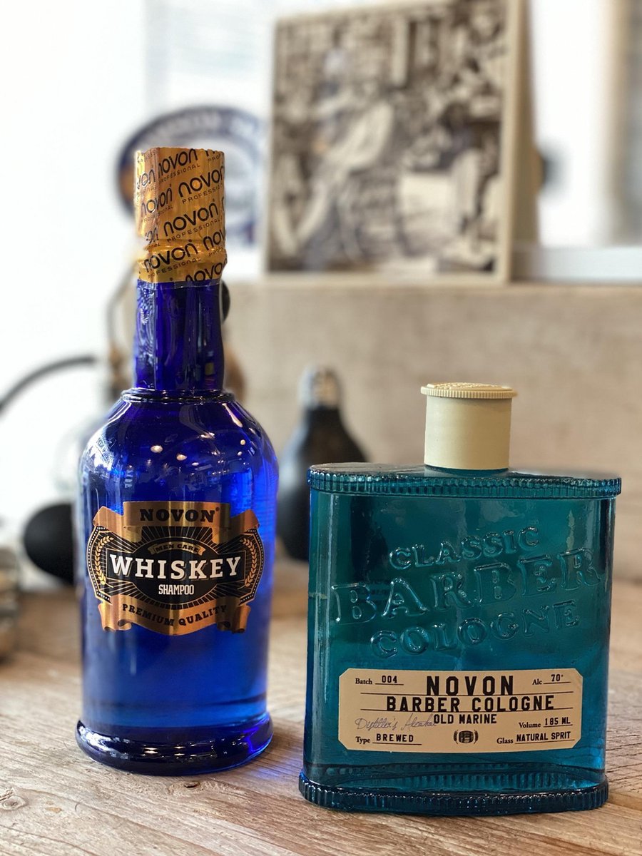 THE PERFECT GIFT !! NOVON Men Care Whiskey shampoo 400ml + COLOGNE OLD MARINE 185 ML - Aftershave - cadeau voor hem