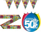 Abraham Party Pakket | Abraham | 50 Jaar | Verjaardag | Slinger | Ballonnen | Afzetlint
