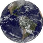 Fotobehang - Earth 125x125cm - Rond - Vliesbehang - Zelfklevend