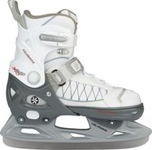 Nijdam 3120 Junior Figure Skate - Ajustable - Semi-Softboot - Grijs/ Wit - Taille 33-36