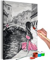 Doe-het-zelf op canvas schilderen - Venetië 40x60 ,  Europese kwaliteit, cadeau idee