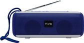 NJS 044 - Bluetooth speaker - Muziek box - Draadloos - LED disco lampen - 10 watt - Blauw
