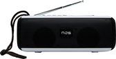 NJS 044 - Bluetooth speaker - Muziek box - Draadloos - LED disco lampen - 10 watt - Zwart
