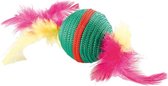 Ferplast Kattenspeeltje Bal 18 Cm Polyester Groen/rood