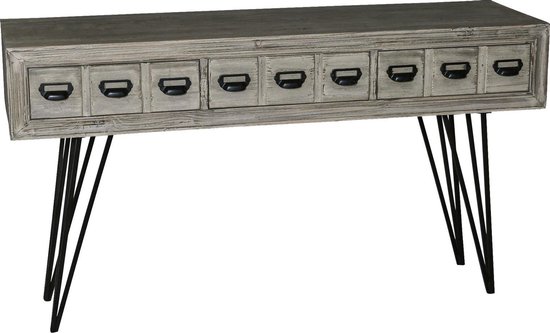Product: PTMD Bijzettafel Earleen wit 140 X 42,5 X 78,5, van het merk PTMD