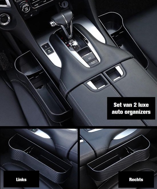 Bol Com Carx Luxe Auto Organizer Zwart Meer Ruimte En Overzicht In Je Auto 2 Stuks