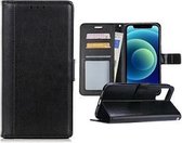 iPhone 12 Hoesje Wallet Case Zwart