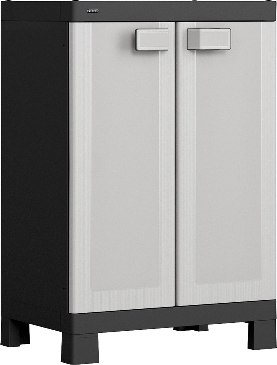 HART opbergkast 'low cabinet' 65x45x97 cm - Kunststof Magazijnkast - Opslagkast - Tuinkast - Campin
