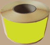 Blanco etiketten op rol - 90 x 50 mm rechthoek - geel radiant