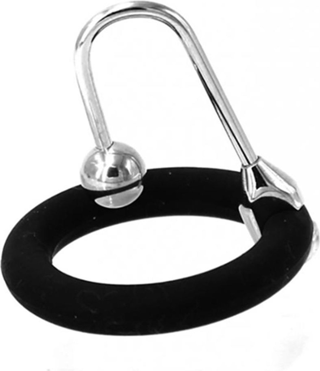 Black Label - Cum Stopper met Verwisselbare Siliconen Ringen - Diameter 25 en 30 mm