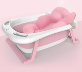 Babybadje - 3 in 1 opvouwbaar - Inclusief bad kussen - 85 × 53 × 25 cm - Roze