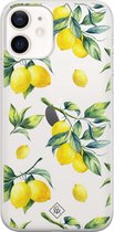 iPhone 12 transparant hoesje - Lemons | Apple iPhone 12 case | TPU backcover transparant