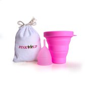 PinkyCup Menstruatiecup met Sterilisator - Medisch Siliconen Cups - Herbruikbaar - Milieuvriendelijk - Roze