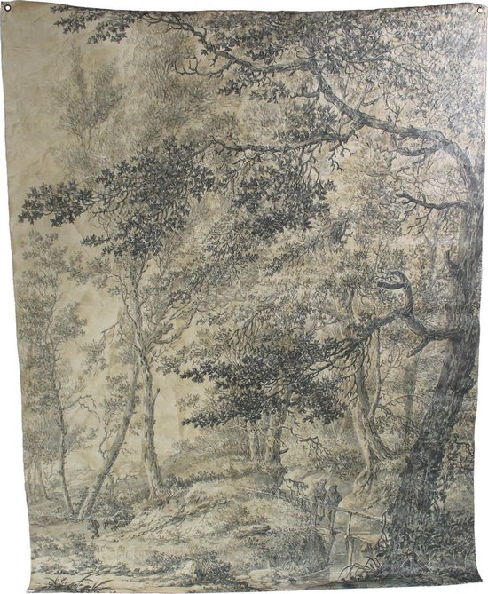 Wants & Needs Papier peint en tissu Zwart 122 X 156